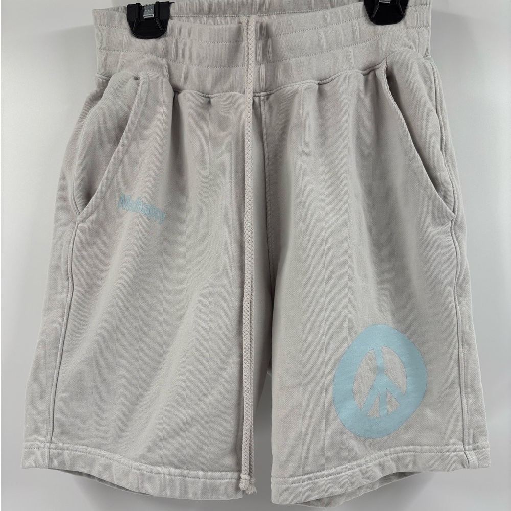 Madhappy peace sign sweat cotton stretchy comfort inseam 8 sweat shorts size xs